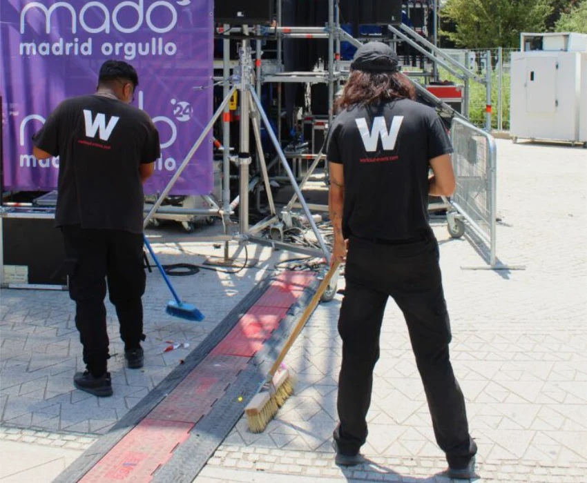 limpieza eventos portal